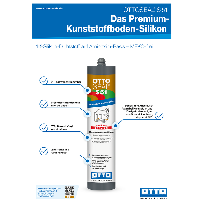 OTTOSEAL® S51 Das Premium-Kunststoffboden-Silikon Otto Chemie